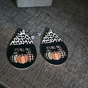 NEW Faux Leather "Fall Yall" earrings